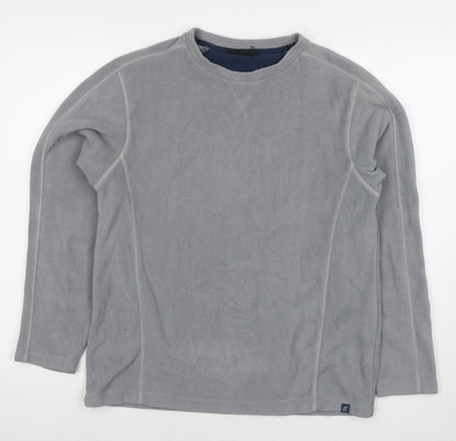 Active Womens Grey Polyester Pullover Sweatshirt Size S Pullover