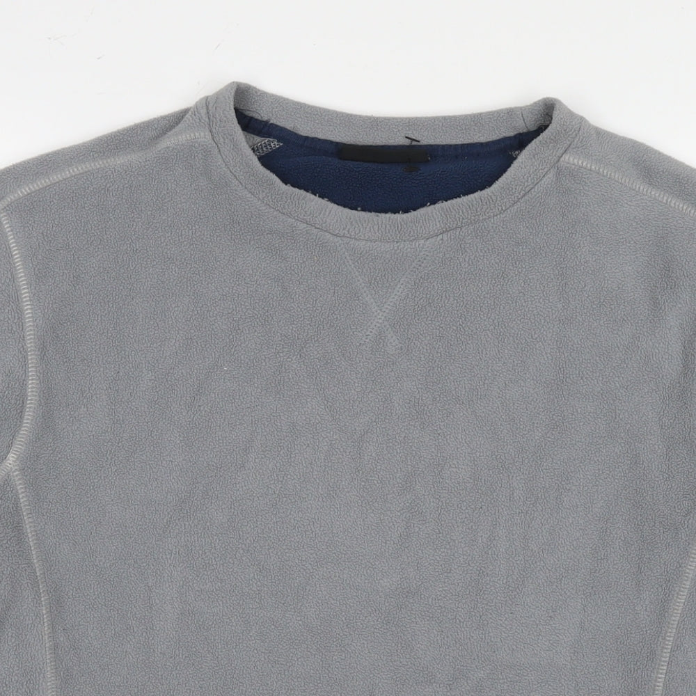 Active Womens Grey Polyester Pullover Sweatshirt Size S Pullover