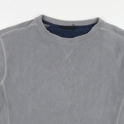 Active Womens Grey Polyester Pullover Sweatshirt Size S Pullover