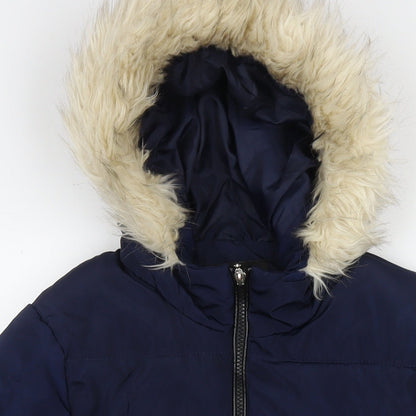 Womens UK Size 12 Dorothy Perkins Blue Puffer Jacket