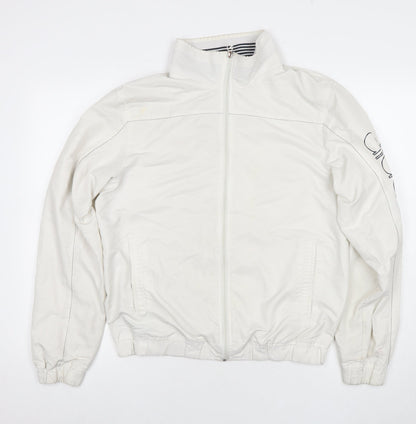 Diadora Womens White Bomber Jacket Jacket Size L Zip