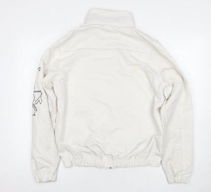 Diadora Womens White Bomber Jacket Jacket Size L Zip