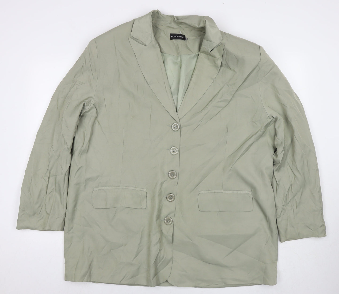 Womens UK Size 12 PRETTYLITTLETHING Green Jacket