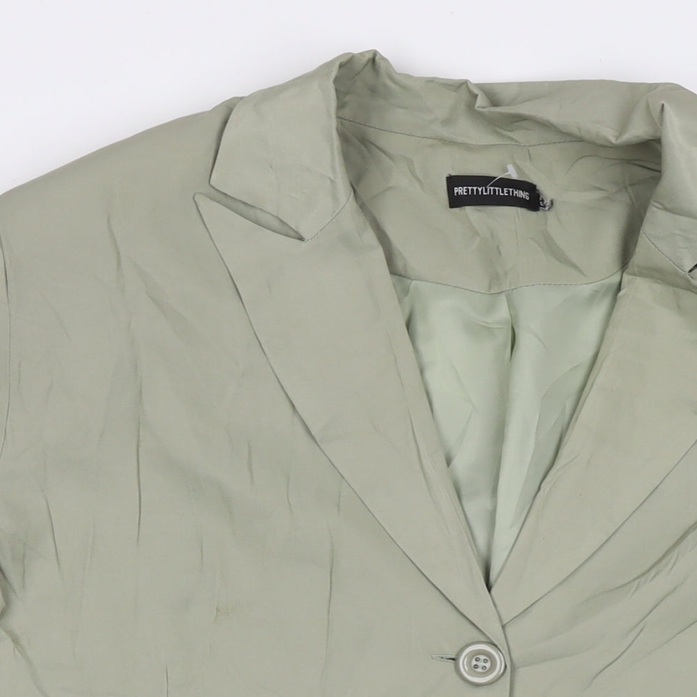 Womens UK Size 12 PRETTYLITTLETHING Green Jacket