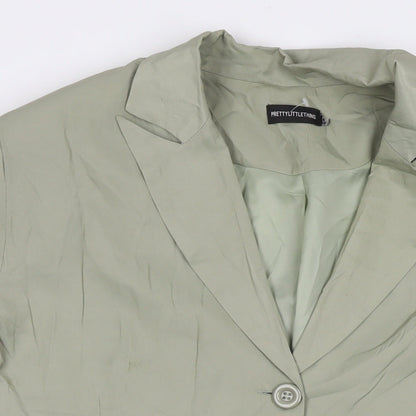 Womens UK Size 12 PRETTYLITTLETHING Green Jacket
