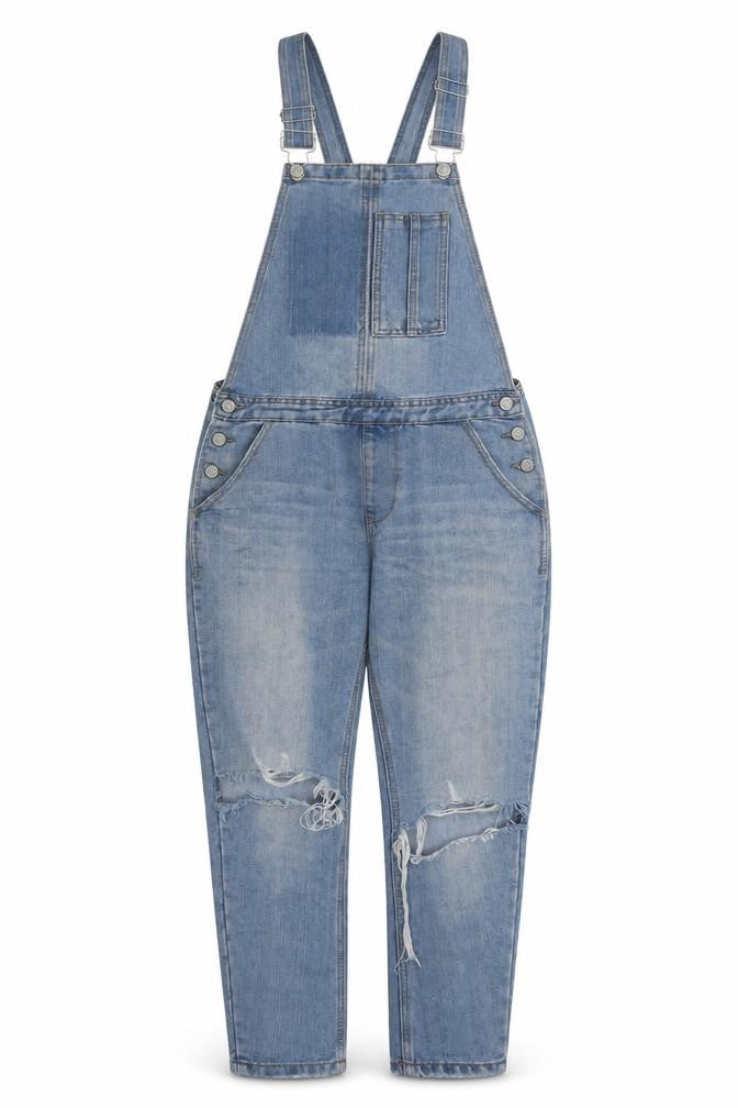 Womens UK Size 8 Denim & Co. One-Piece Blue Dungaree