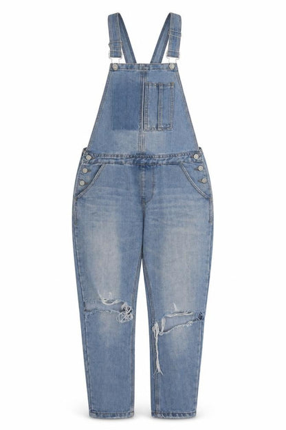 Womens UK Size 8 Denim & Co. One-Piece Blue Dungaree