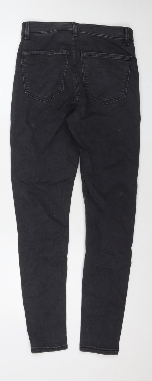 Topshop Womens Black Cotton Skinny Jeans Size 30 in L31 in Regular Zip