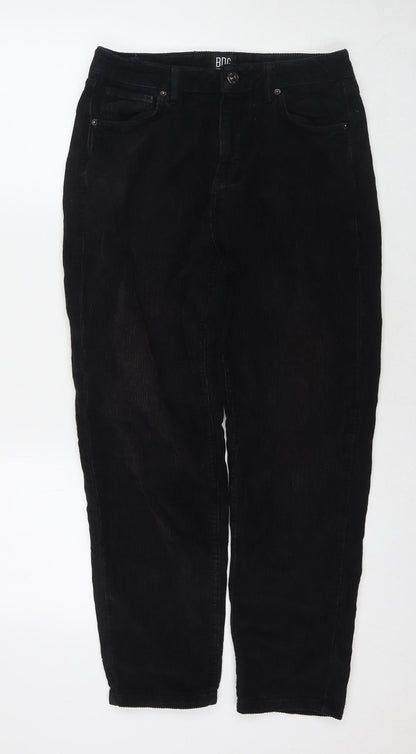 BDG Womens Black Cotton Trousers Size 28 in L30 in Regular Zip - Mom