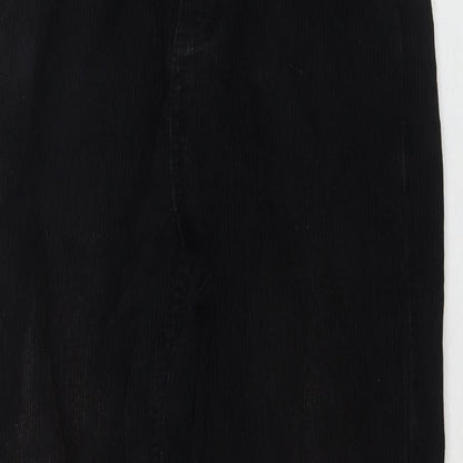 BDG Womens Black Cotton Trousers Size 28 in L30 in Regular Zip - Mom