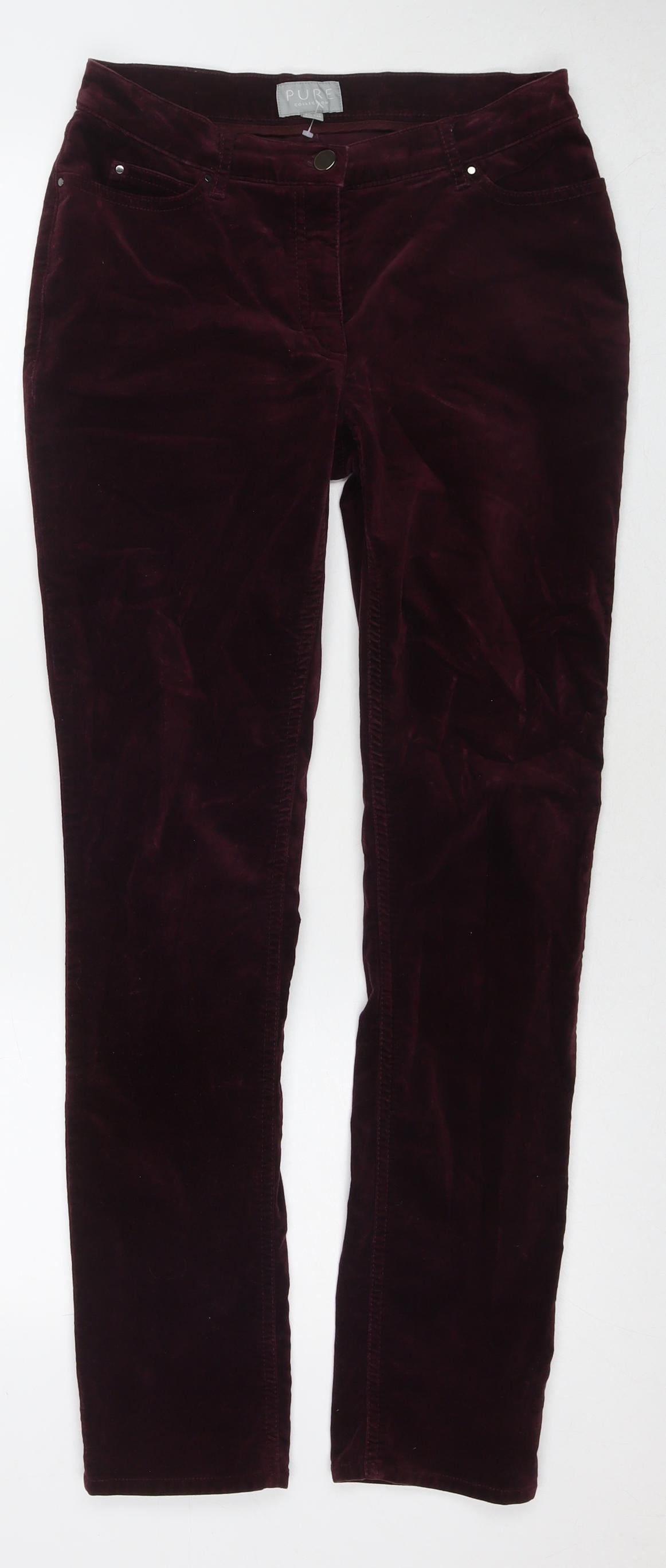 Womens UK Size 8 Pure Regular Fit  Red Trousers