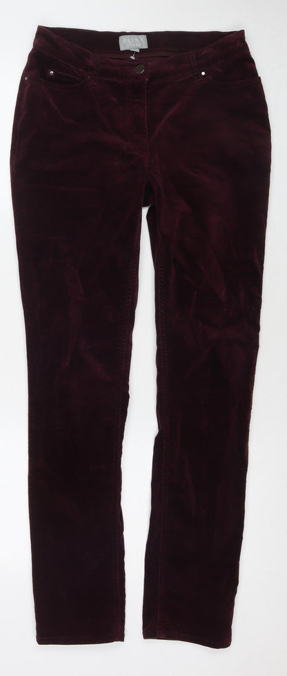 Womens UK Size 8 Pure Regular Fit  Red Trousers