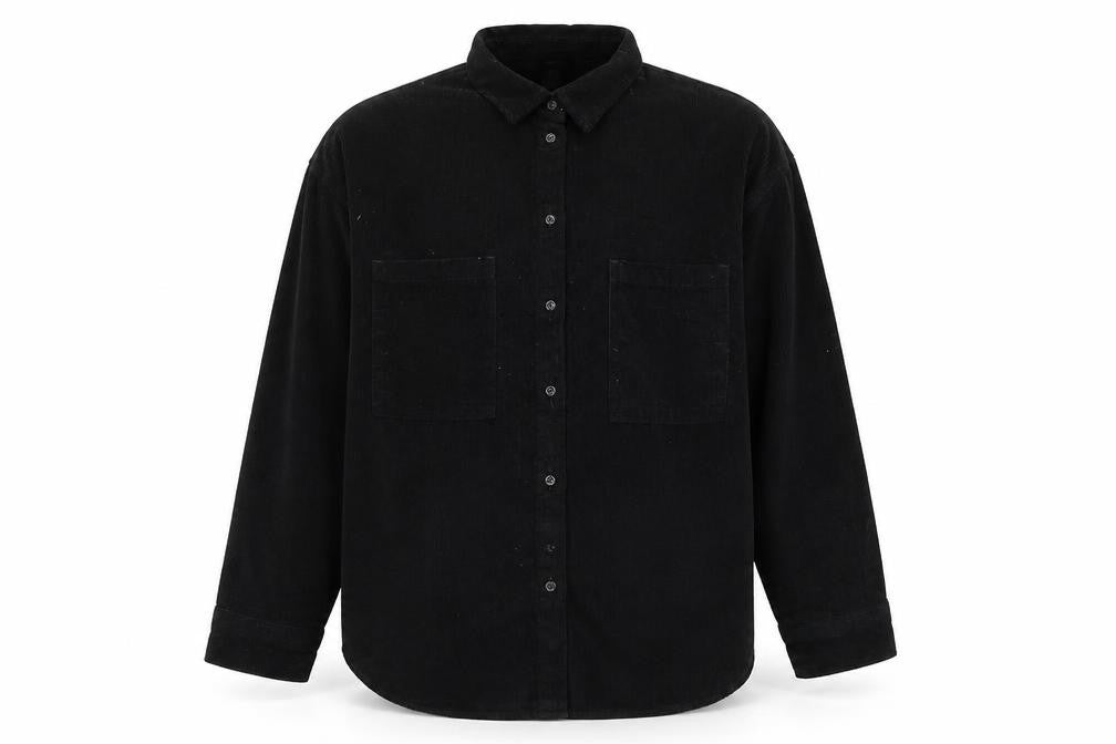 Divided by H&M Mens Black Cotton Button-Up Size S Collared Button
