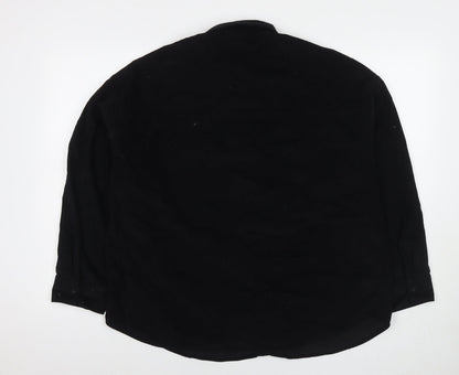 Divided by H&M Mens Black Cotton Button-Up Size S Collared Button