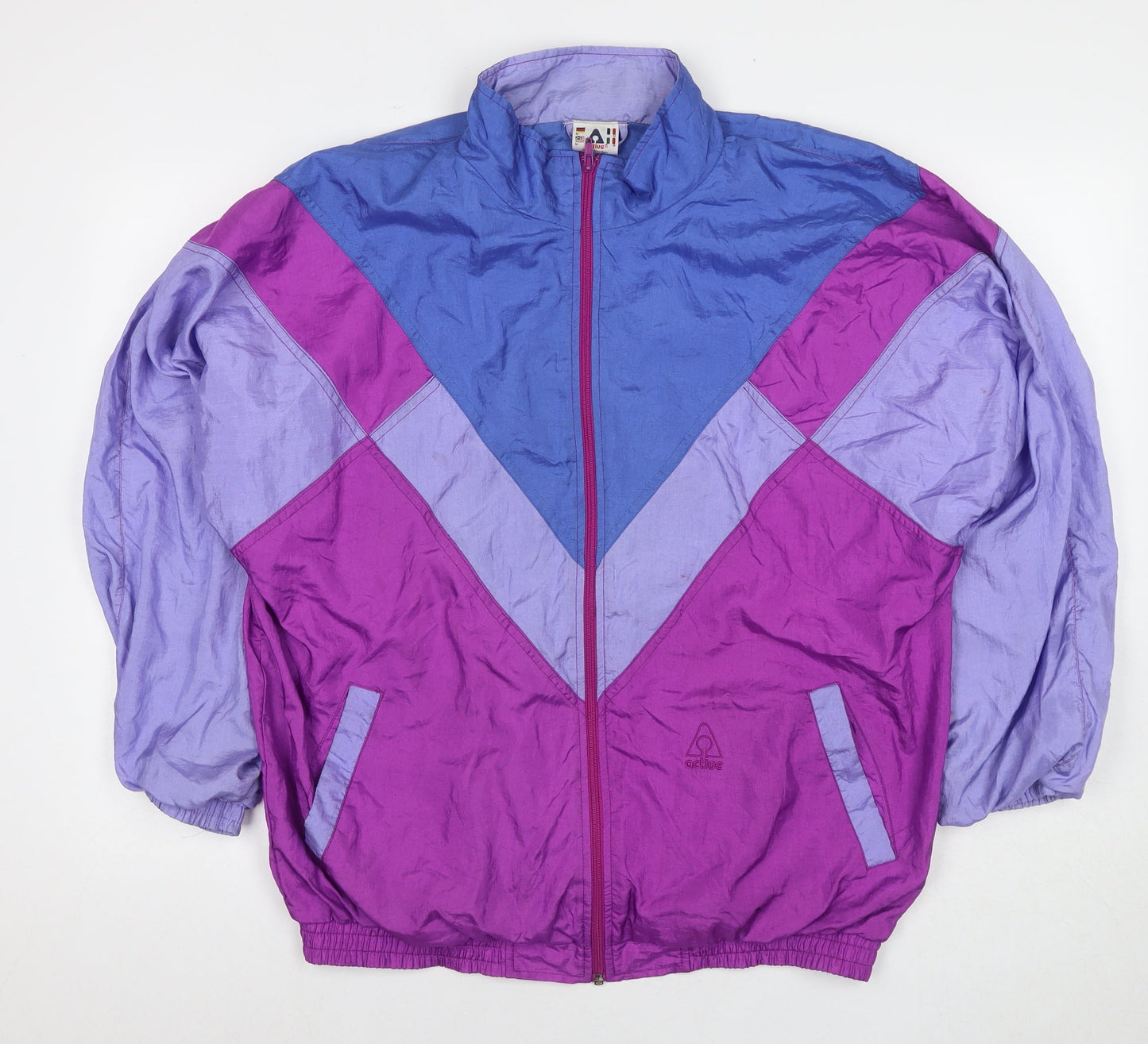 Active Womens Purple Jacket Size M Zip - Vintage