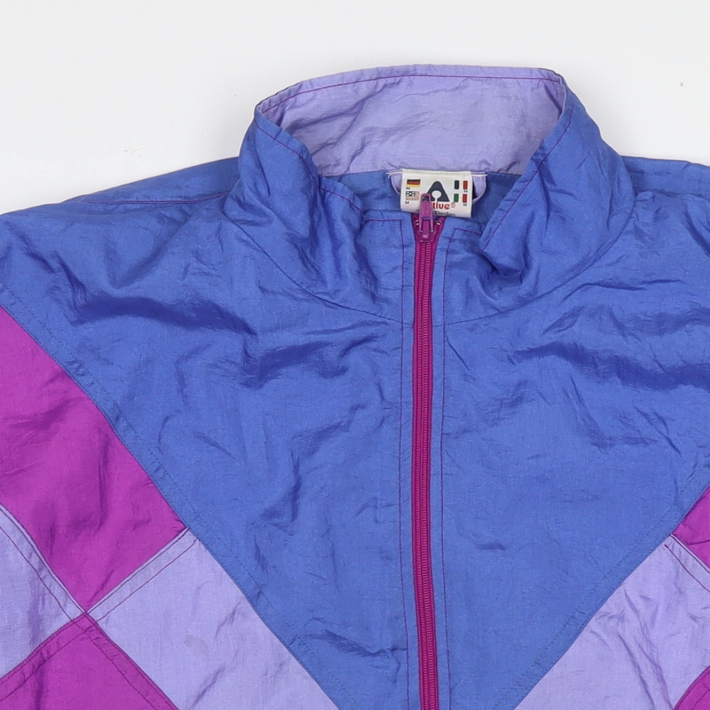 Active Womens Purple Jacket Size M Zip - Vintage