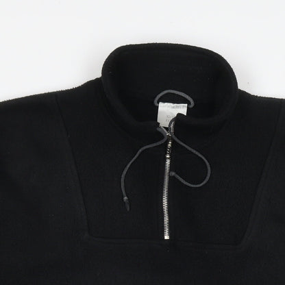 Casual Womens Black Polyester Pullover Sweatshirt Size 10 Zip - Size 10-12