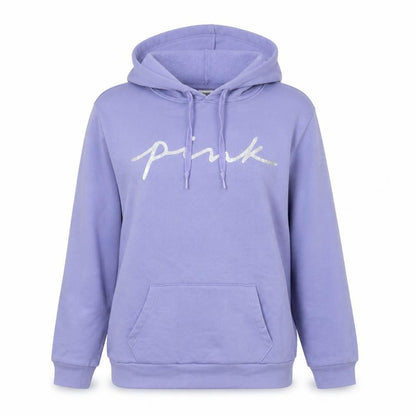 PINK Womens Purple Cotton Pullover Hoodie Size XS Pullover - Logo