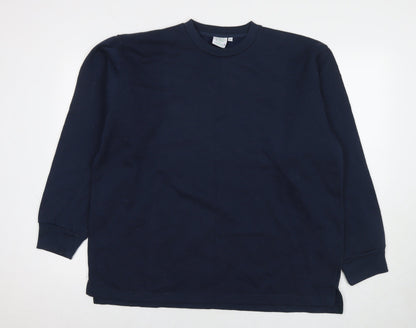 Scouts Womens Blue Cotton Pullover Sweatshirt Size L Pullover
