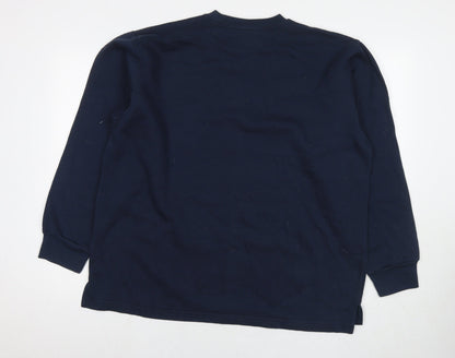 Scouts Womens Blue Cotton Pullover Sweatshirt Size L Pullover