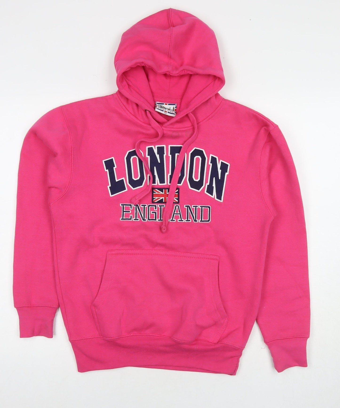 Zone One Womens Pink Cotton Pullover Hoodie Size XS Pullover - London