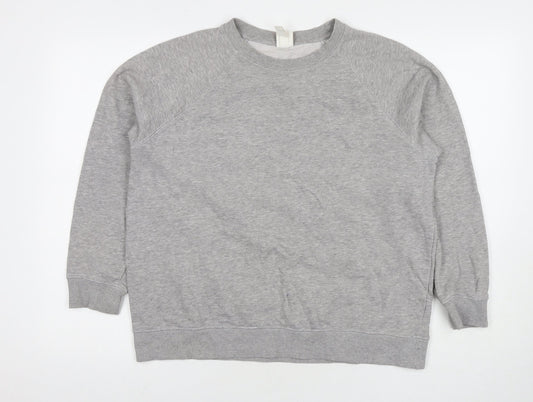 H&M Womens Blue Cotton Pullover Sweatshirt Size M Pullover