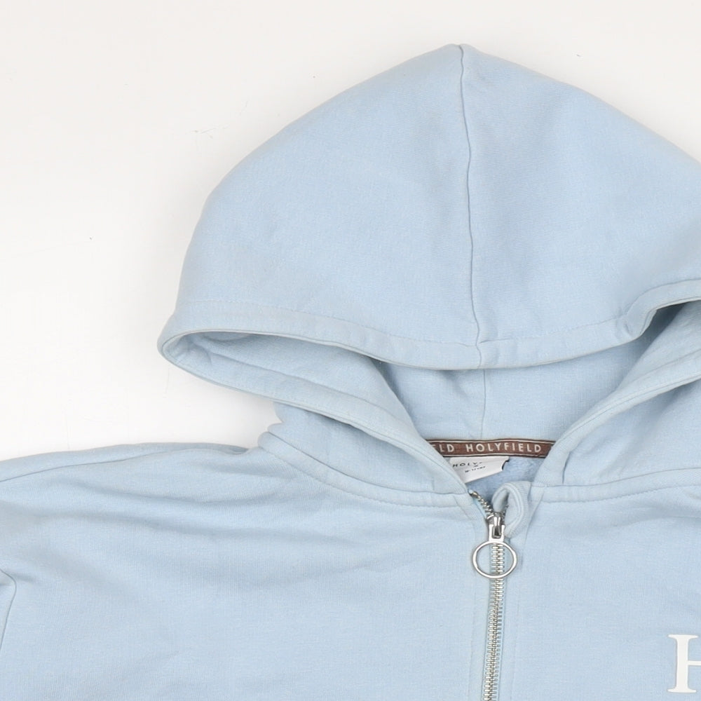 Holyfield Girls Blue Cotton Full Zip Hoodie Size 10 Years Zip - Age 10-12 Years