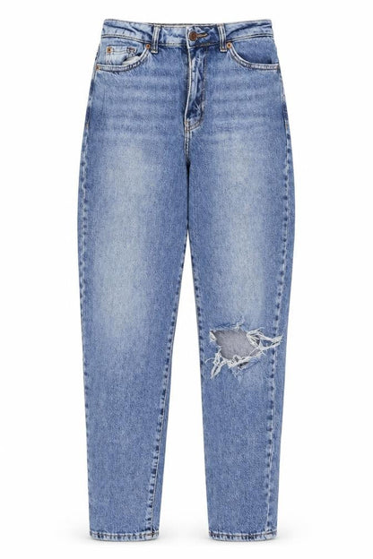 Womens UK Size 8 New Look Regular Fit Mom Blue Jeans