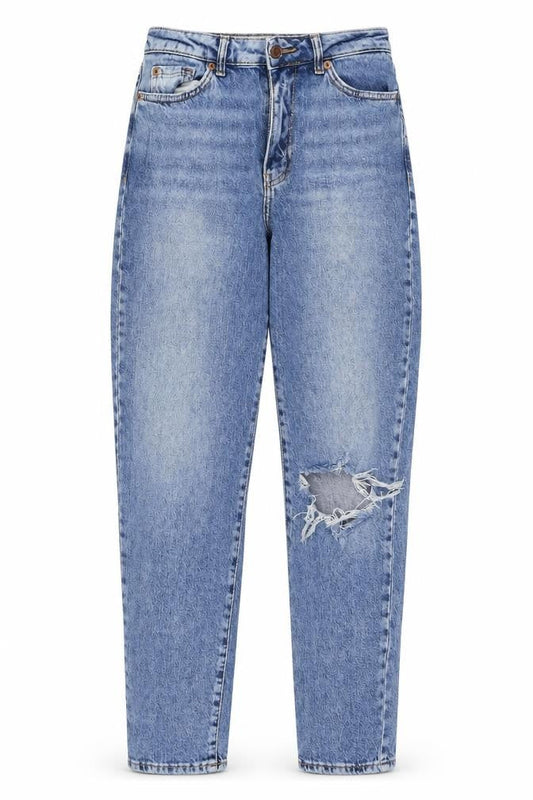Womens UK Size 8 New Look Regular Fit Mom Blue Jeans
