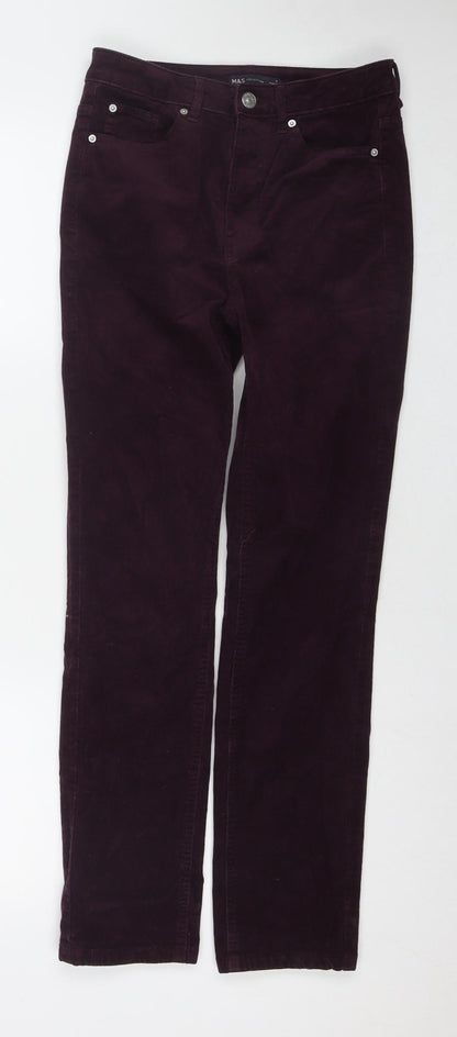 Womens UK Size 8 Marks and Spencer Regular Fit  Purple Trousers