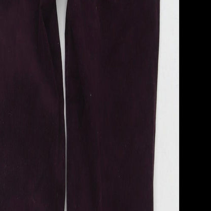 Womens UK Size 8 Marks and Spencer Regular Fit  Purple Trousers