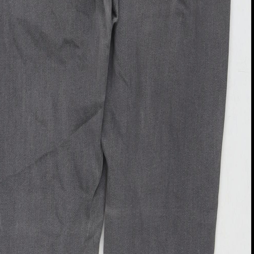 Dorothy Perkins Womens Grey Cotton Skinny Jeans Size 14 L30 in Regular Zip