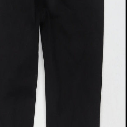 Autu Zcci Womens Black Cotton Blend Bootcut Jeans Size M L24 in Regular Zip