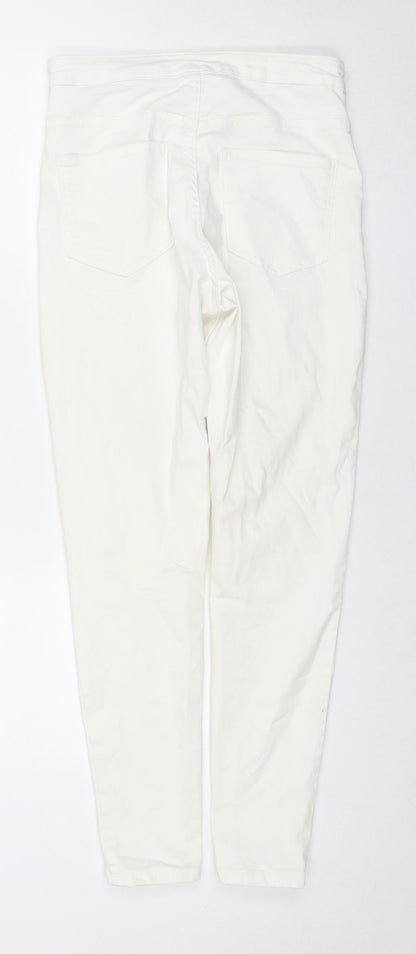 Womens UK Size 12 Marks and Spencer Regular Fit Skinny White Jeans