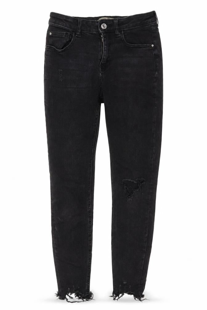 Womens UK Size 10 Denim & Co. Regular Fit Skinny Black Jeans