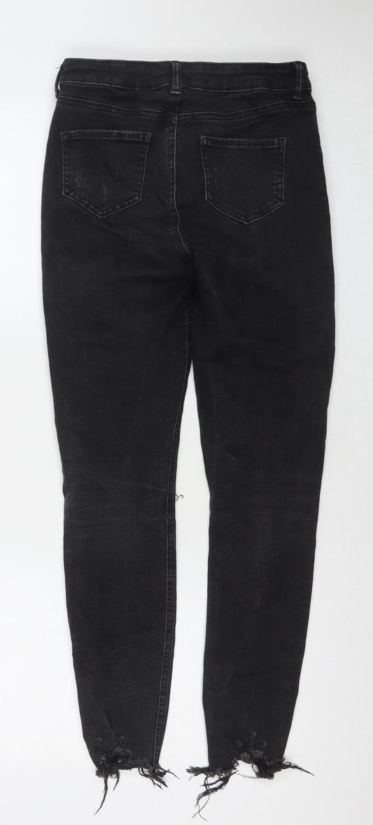 Denim & Co. Womens Black Cotton Skinny Jeans Size 10 L27 in Regular Zip