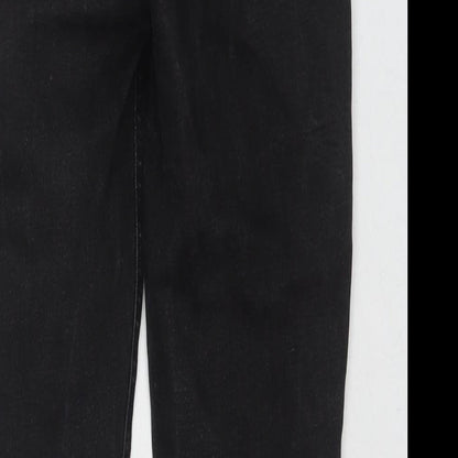 Denim & Co. Womens Black Cotton Skinny Jeans Size 10 L27 in Regular Zip