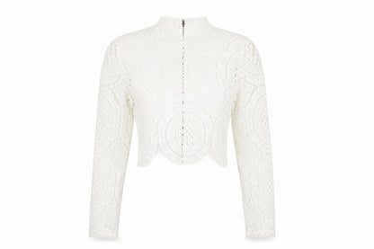 Womens UK Size 10 Glamorous White Cropped Blouse