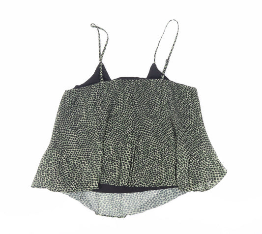 Womens UK Size 10 Topshop Green Camisole Tank