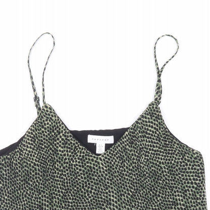 Womens UK Size 10 Topshop Green Camisole Tank