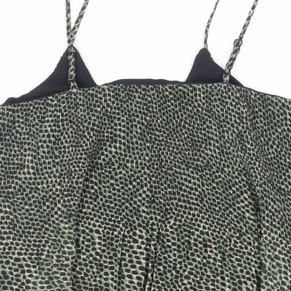 Womens UK Size 10 Topshop Green Camisole Tank