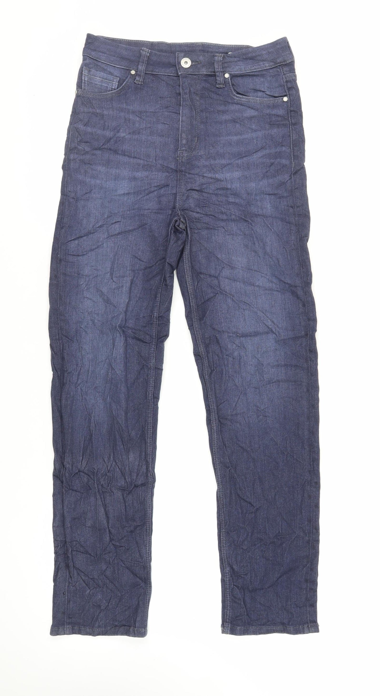 Womens UK Size 10 Marks and Spencer Regular Fit Straight Blue Jeans