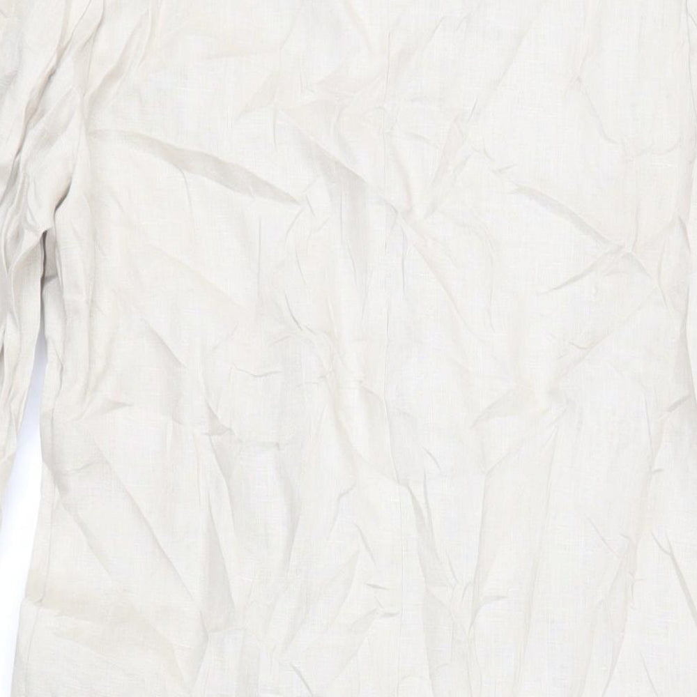 Autograph Womens Beige Overcoat Coat Size 8 Button