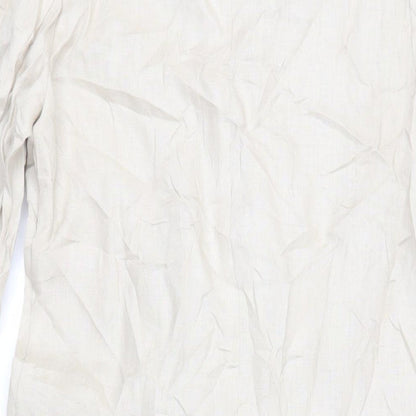 Autograph Womens Beige Overcoat Coat Size 8 Button