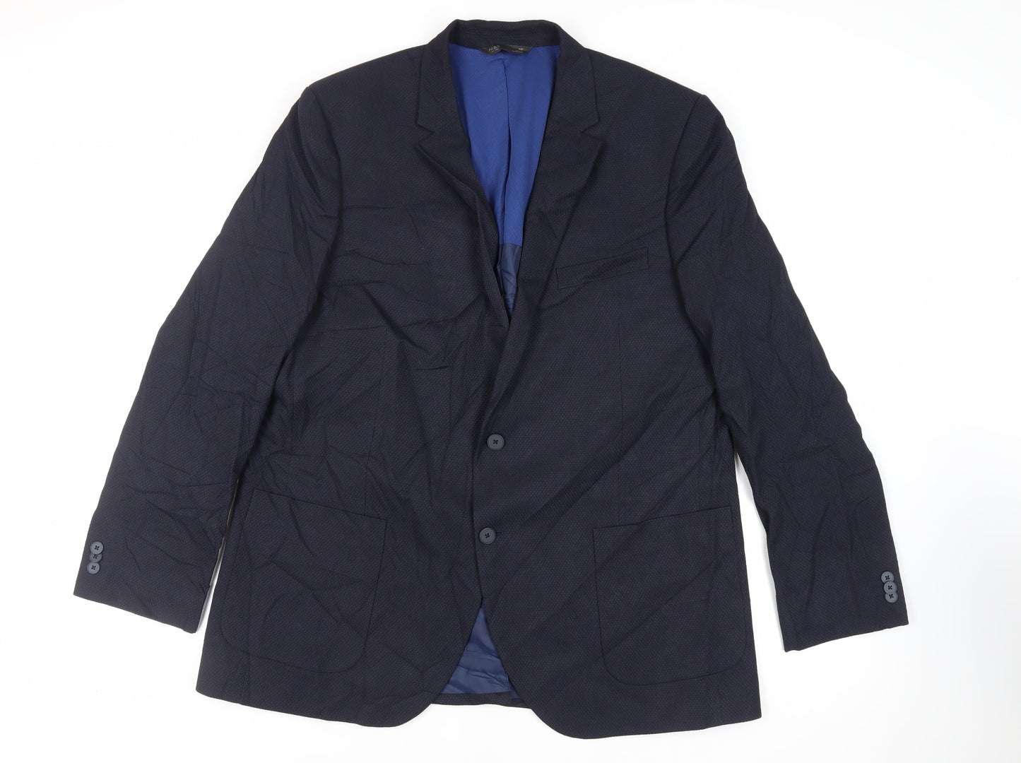 Mens UK Size 46 Marks and Spencer Regular Blue Suit Jacket