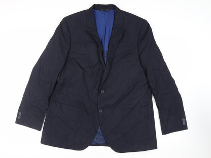 Mens UK Size 46 Marks and Spencer Regular Blue Suit Jacket
