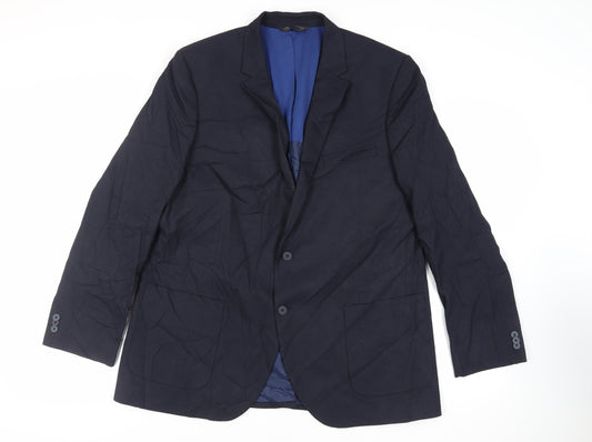 Mens UK Size 46 Marks and Spencer Regular Blue Suit Jacket