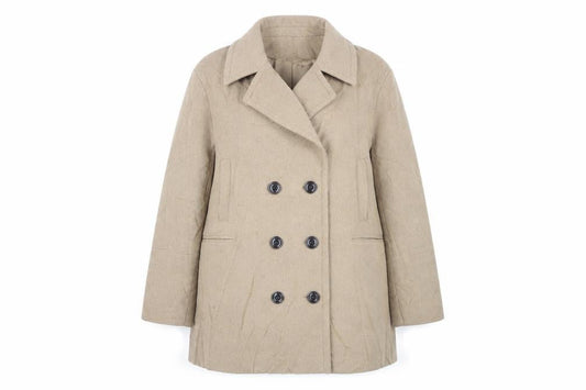 Womens UK Size 22 Marks and Spencer Beige Pea Coat