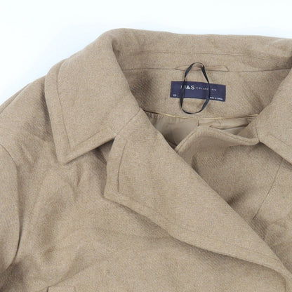 Womens UK Size 22 Marks and Spencer Beige Pea Coat