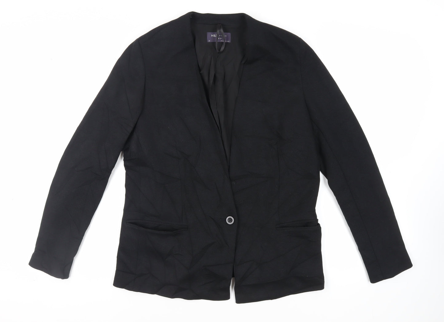 Womens UK Size 14 Marks and Spencer Black Jacket